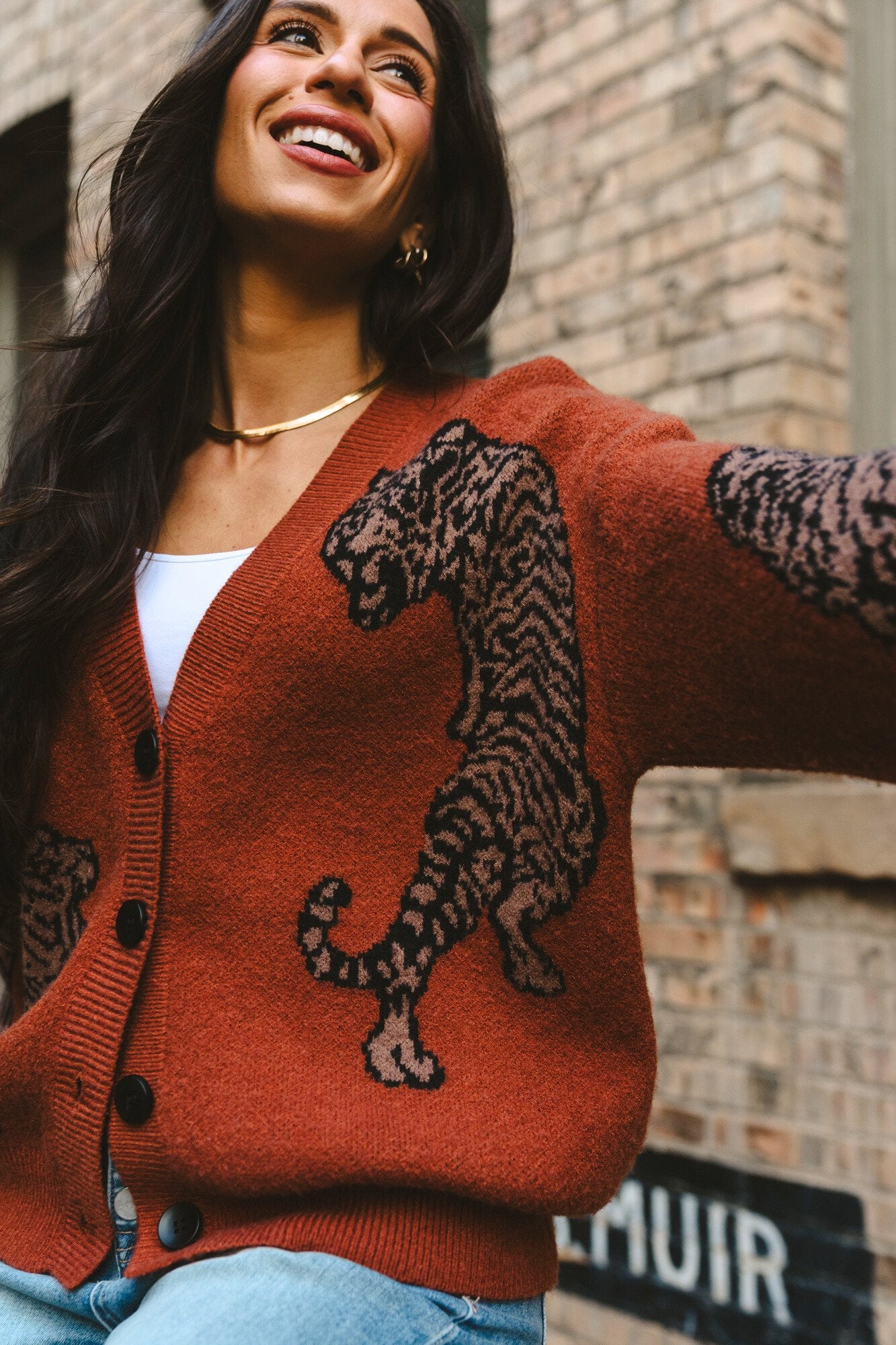 Tigress Sweater in Rust Holley Girl 