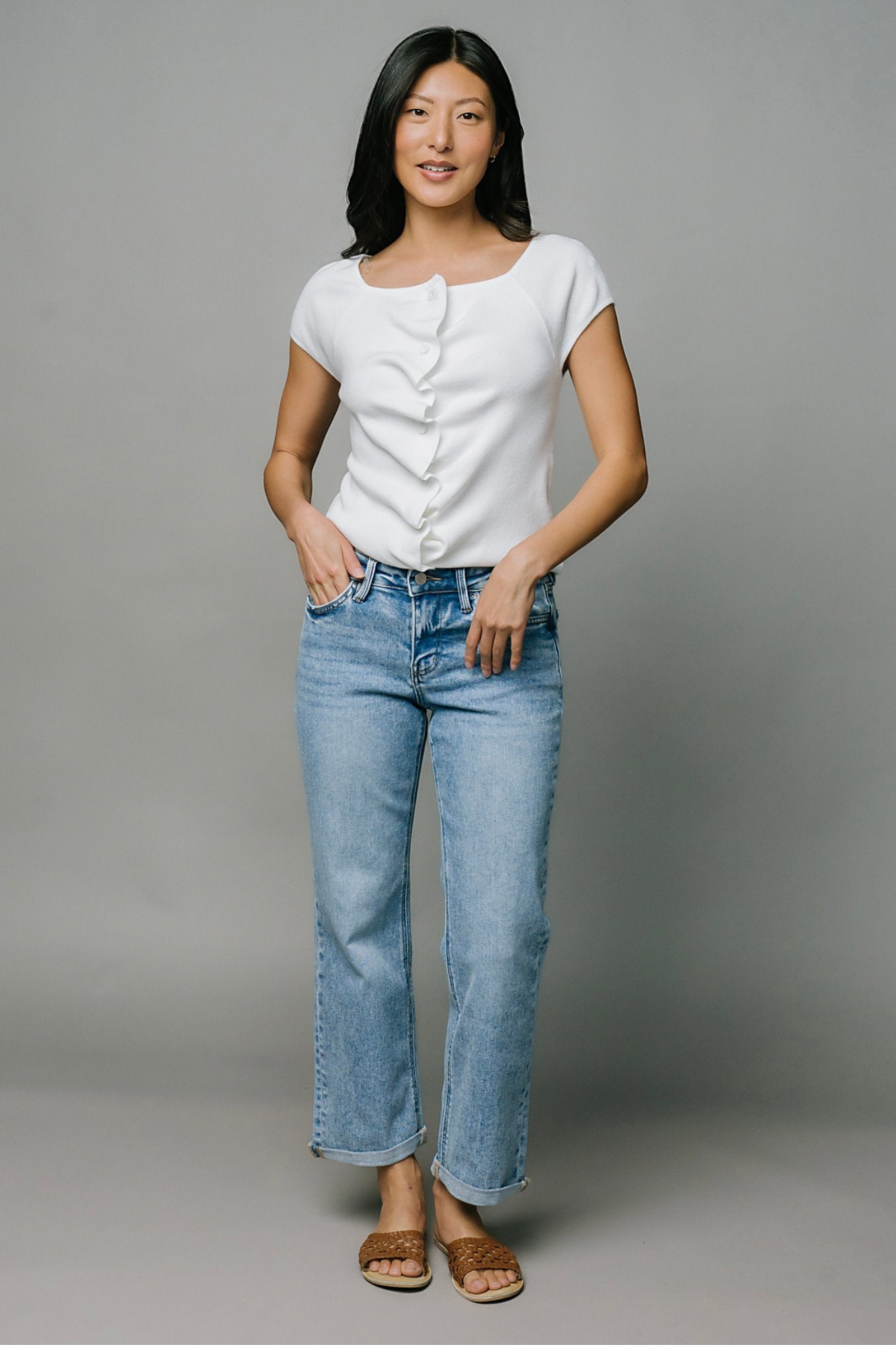 Sunset Straight Leg Jeans Clothing Holley Girl 