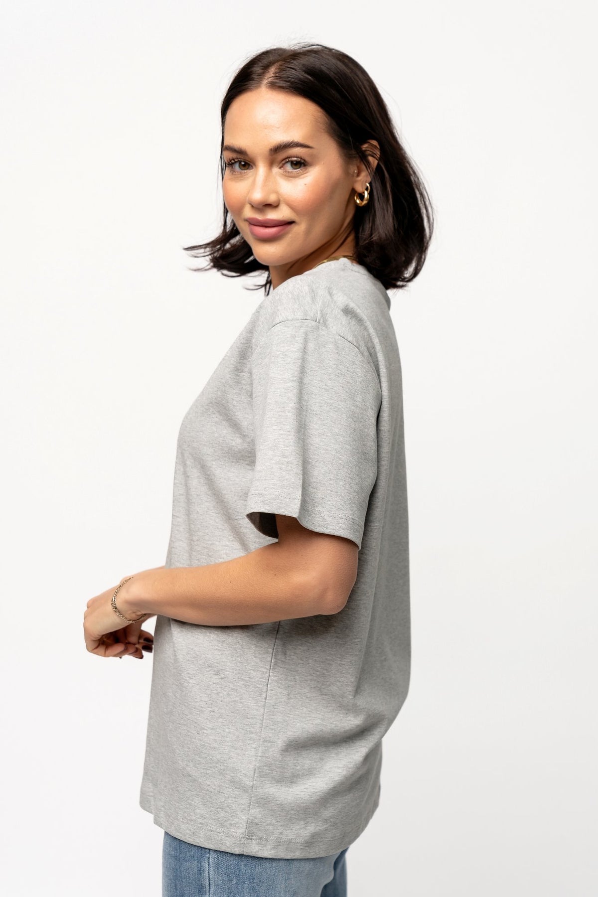 Spring Blake Tee Blake Tee in Grey - FINAL SALE – Holley Girl