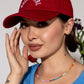 Holley Girl Ball Cap in Dark Cherry Clothing Holley Girl 