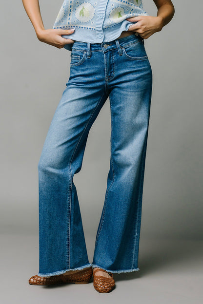 Sunlit Wide Leg Denim Jeans Clothing Holley Girl 