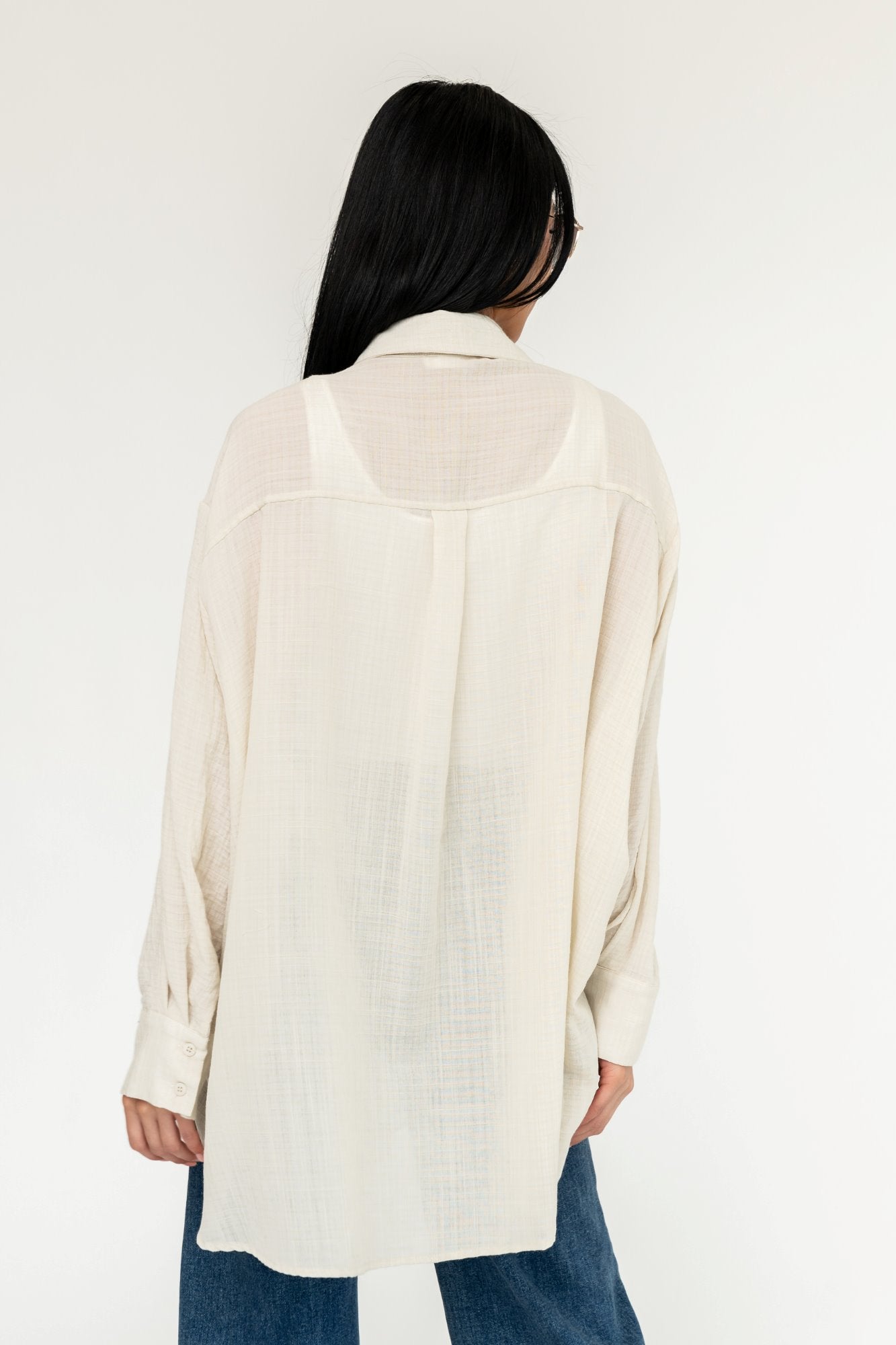 Petra Button Down in Natural Clothing Holley Girl 
