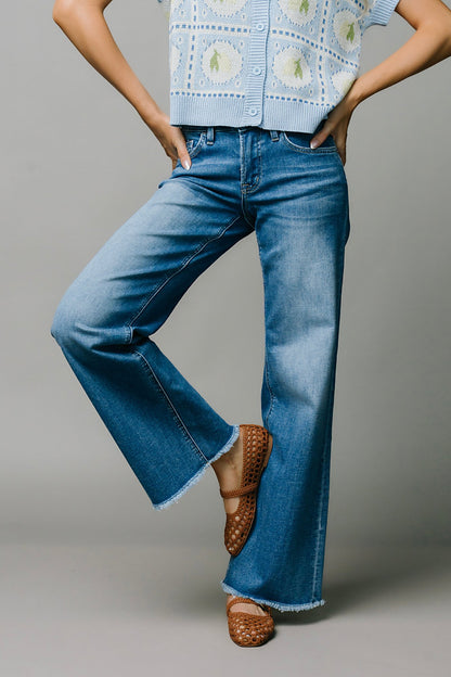 Sunlit Wide Leg Denim Jeans Clothing Holley Girl 