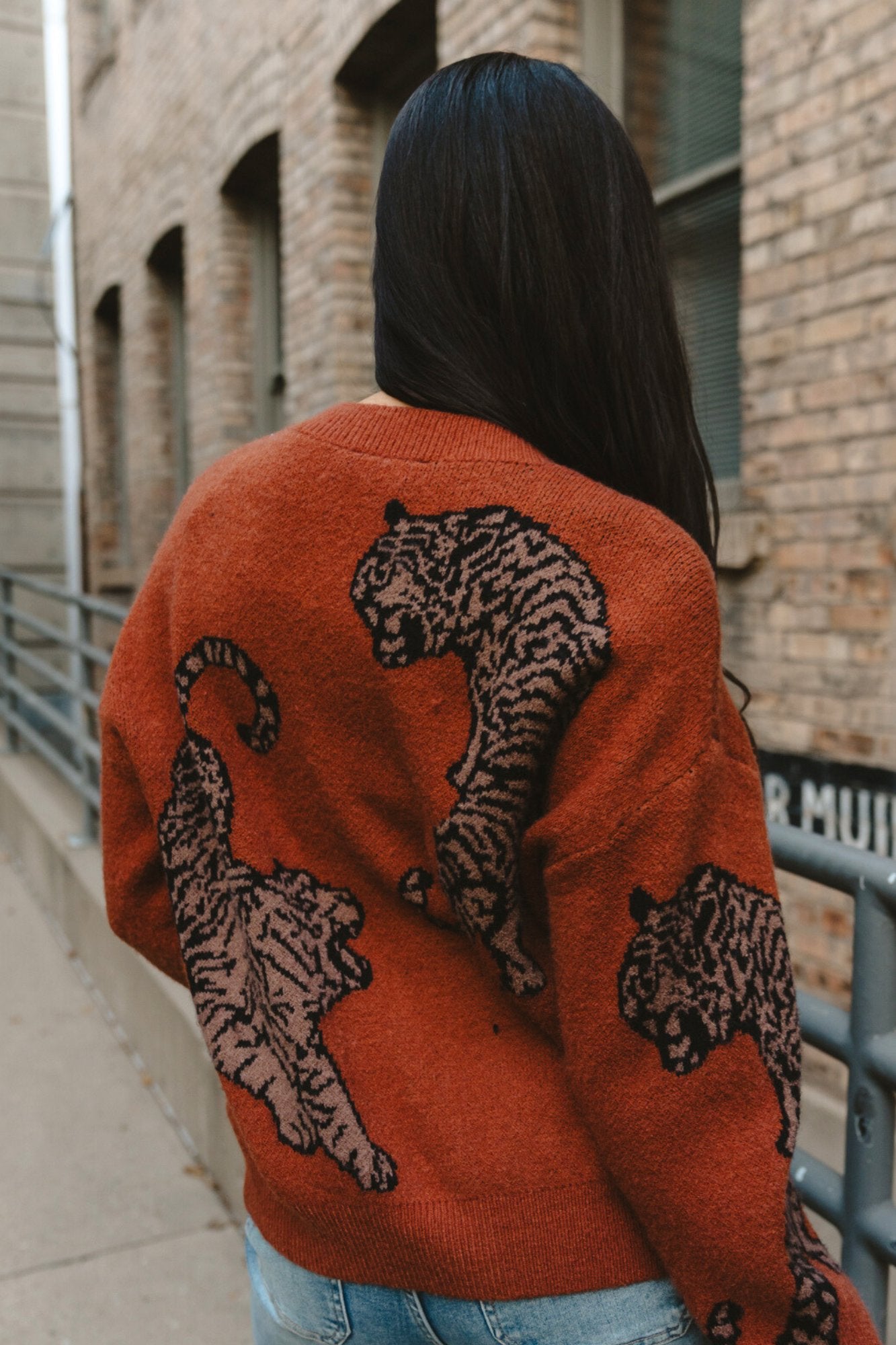 Tigress Sweater in Rust Holley Girl 