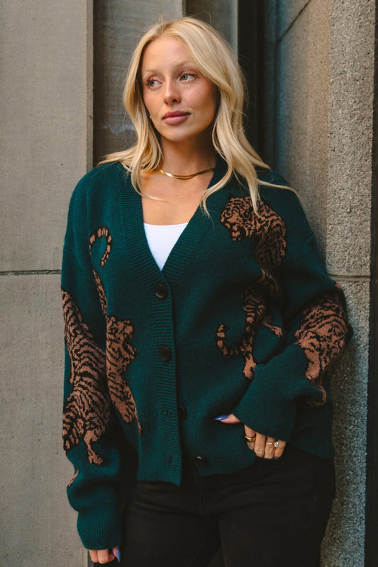 Tigress Sweater in Emerald Clothing Holley Girl 