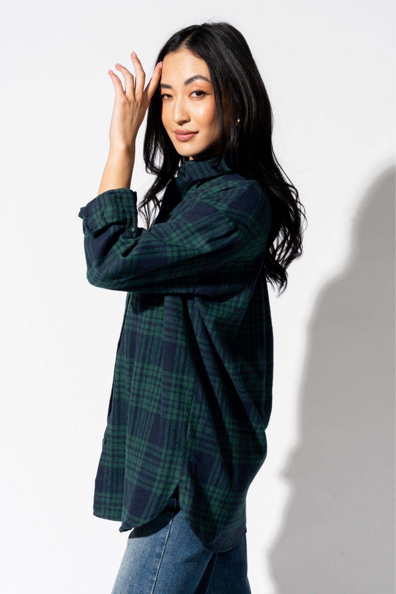 Bonfire Flannel in Hunter Clothing Holley Girl 