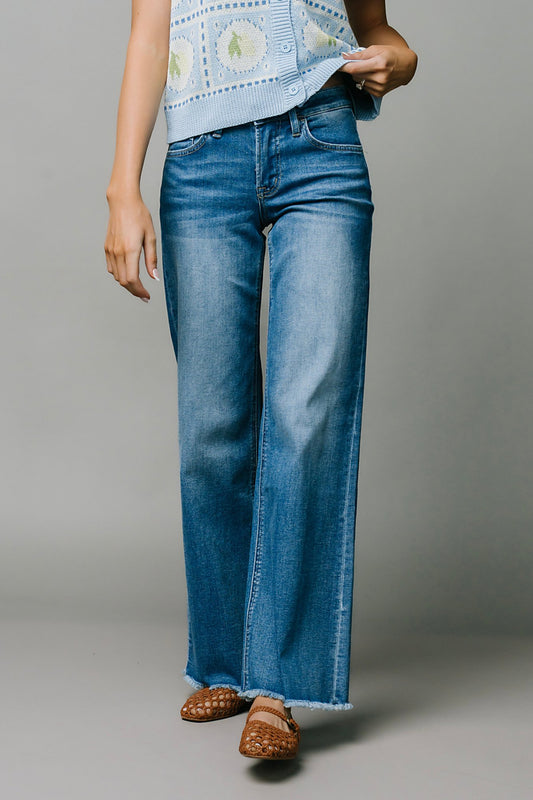 Sunlit Wide Leg Denim Jeans Clothing Holley Girl 