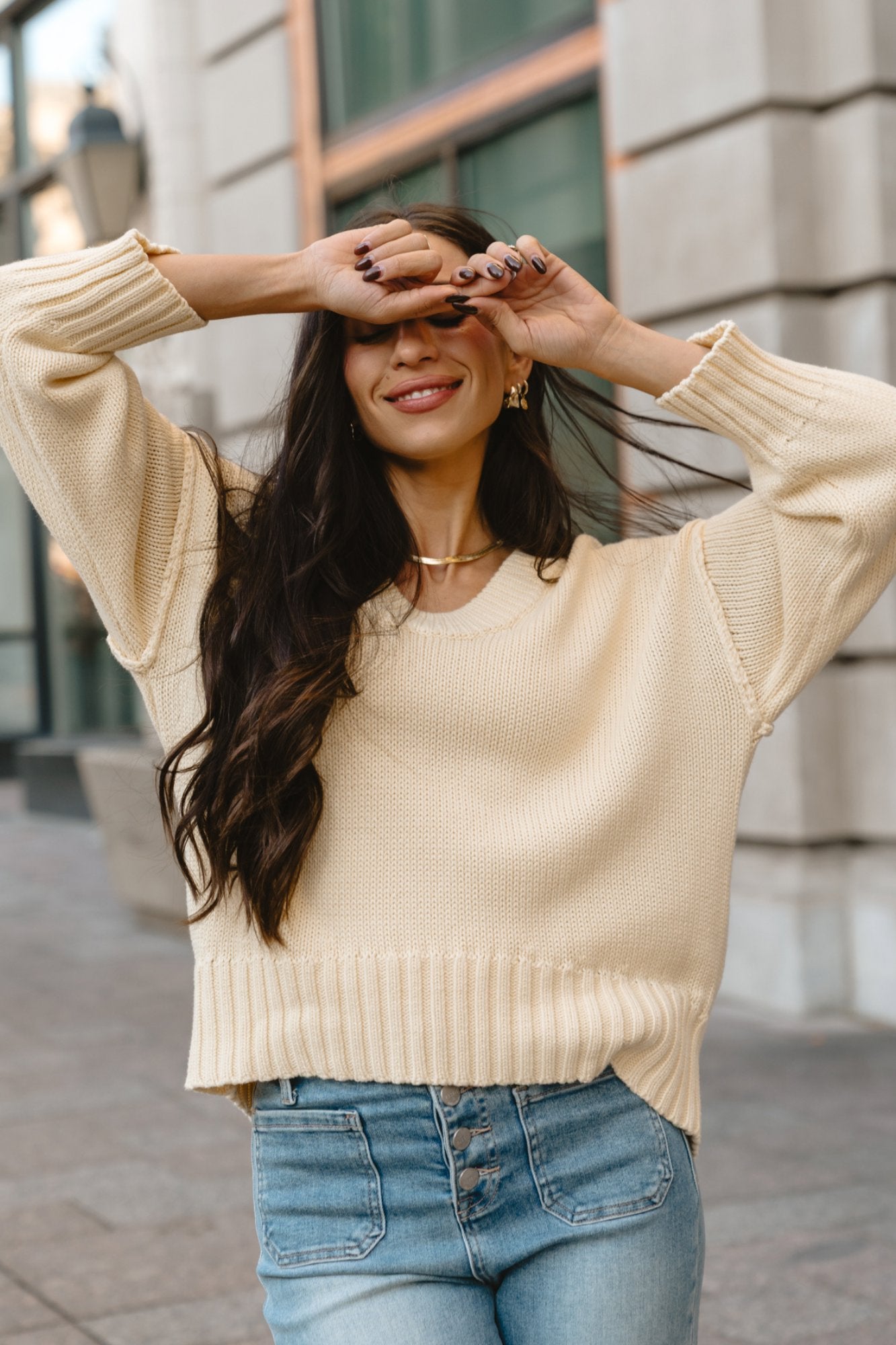 Boston Sweater in Daisy Clothing Holley Girl 