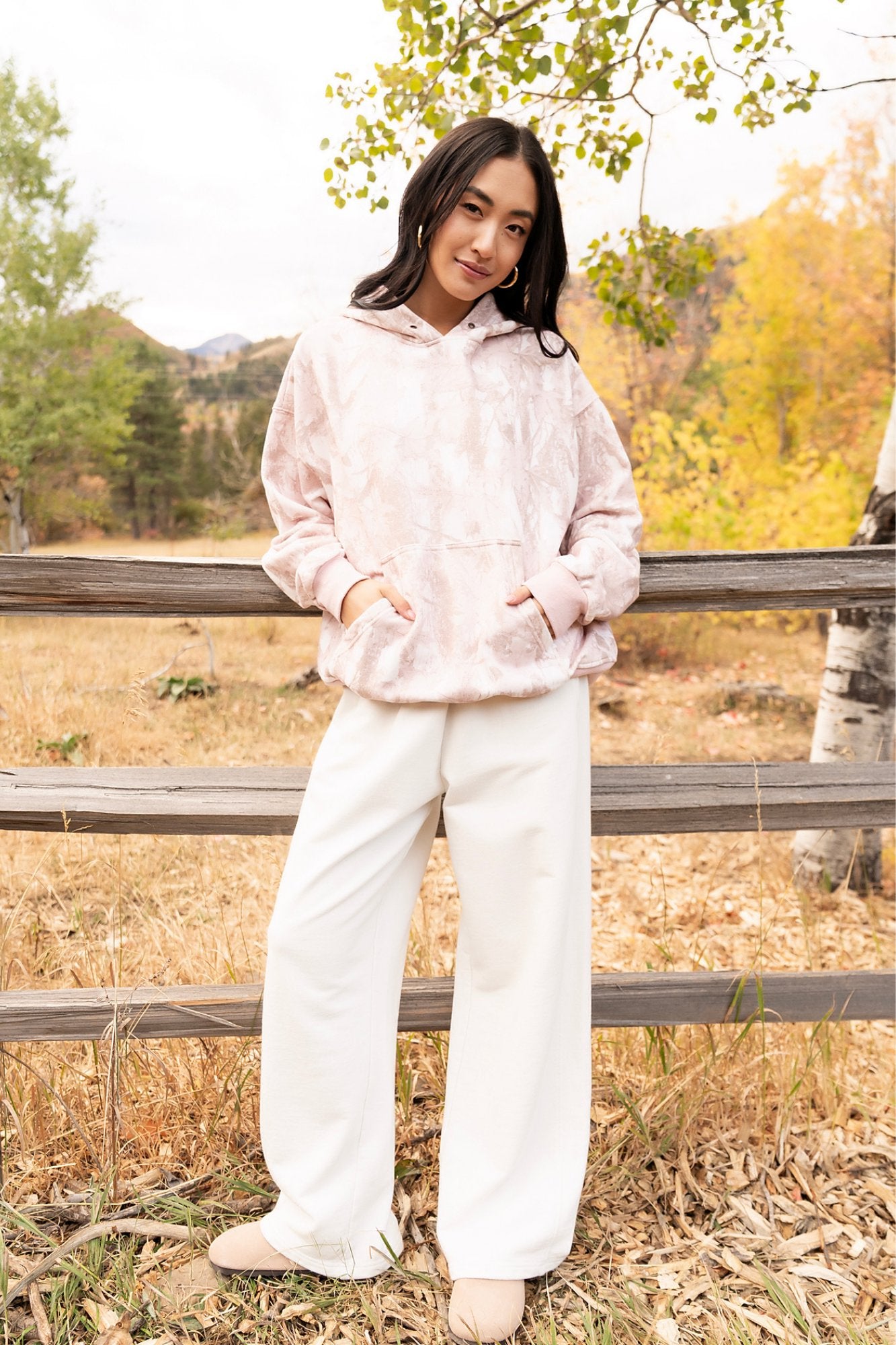 Camo Hoodie in Blush Clothing Holley Girl 