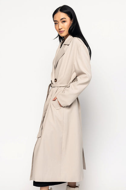 Enzo Trench Coat in Cream Holley Girl 