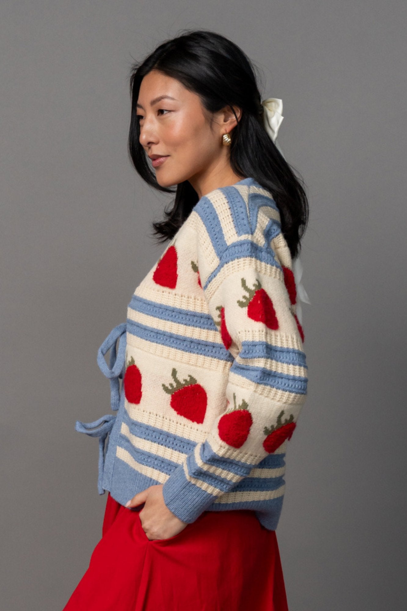 Berry Blue Cardigan Clothing Holley Girl 