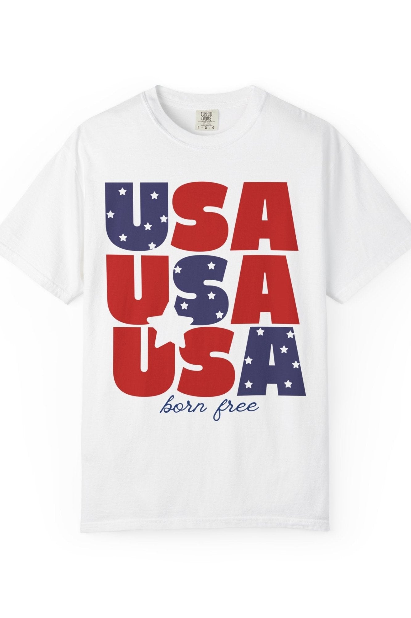 USA Born Free Graphic Tee T-Shirt Holley Girl 