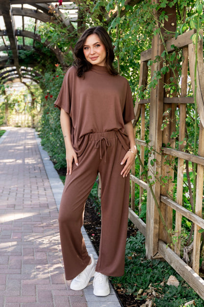 Travel Pant in Cocoa Clothing Holley Girl 