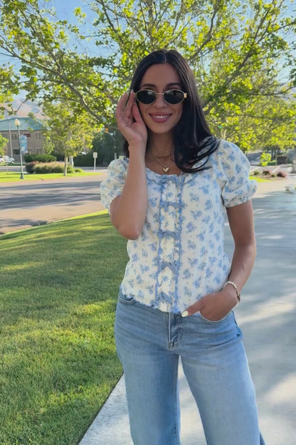 Georgia Blue Top