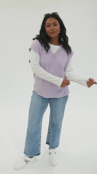 Ledger Vest in Lavender - FINAL SALE