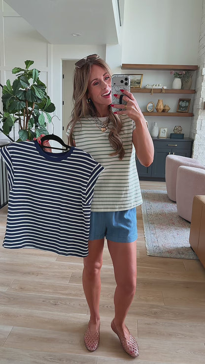 Coastal Casual Striped Tee (2 colors)