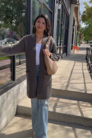 Lowen Cardigan in Mocha - FINAL SALE – Holley Girl Lowen Cardigan in Mocha - FINAL SALE – Holley Girl