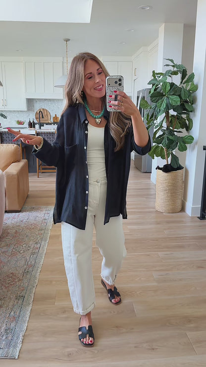 Sleek Breeze Button Up
