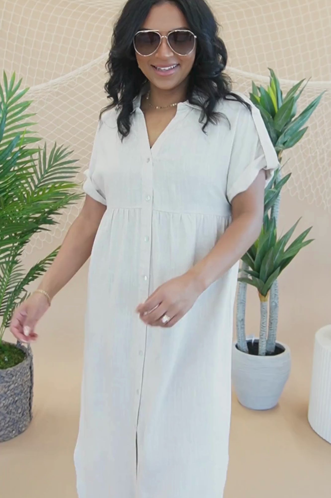Stone Dress in Oatmeal - FINAL SALE