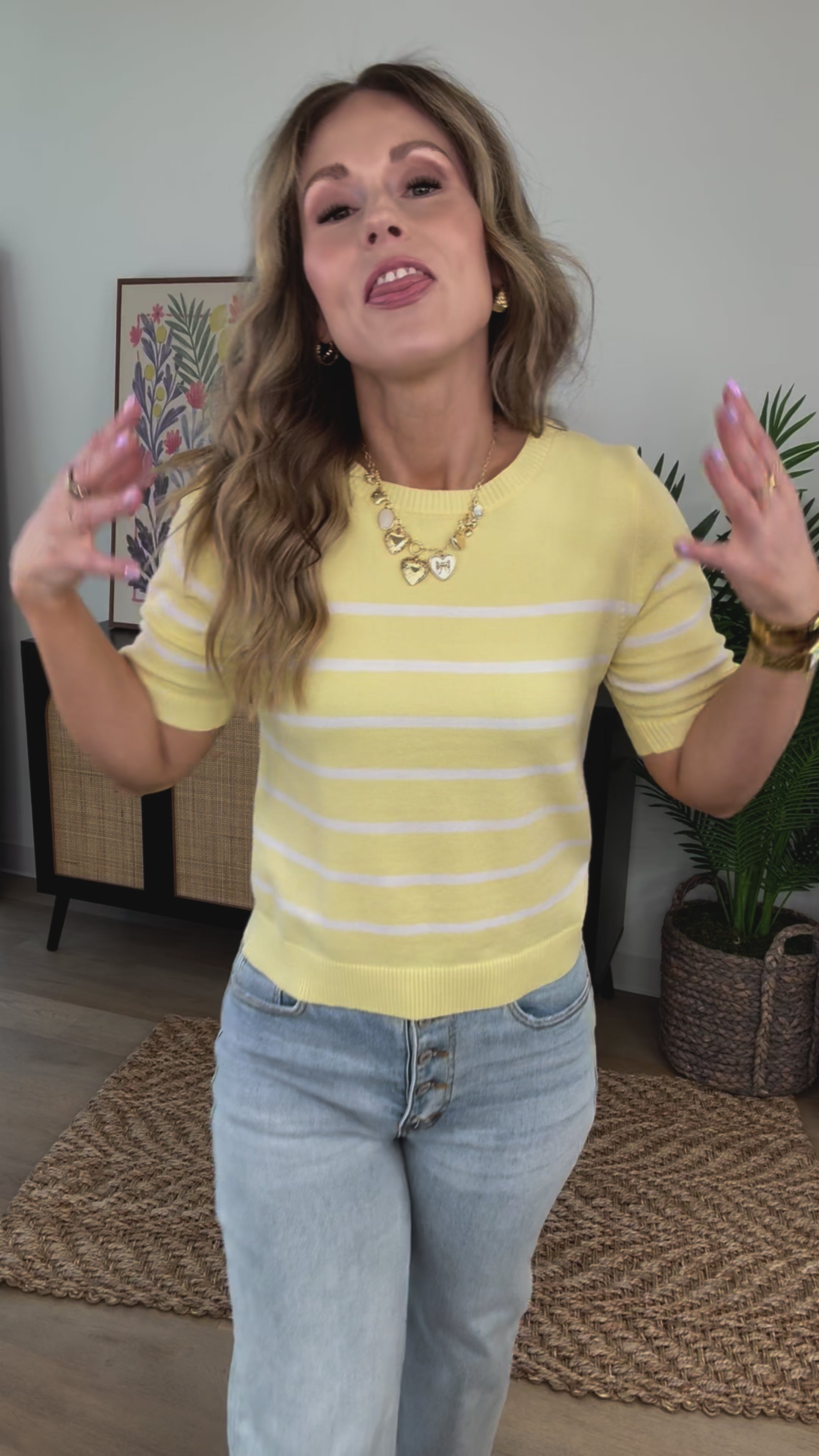 Finch Top in Lemon