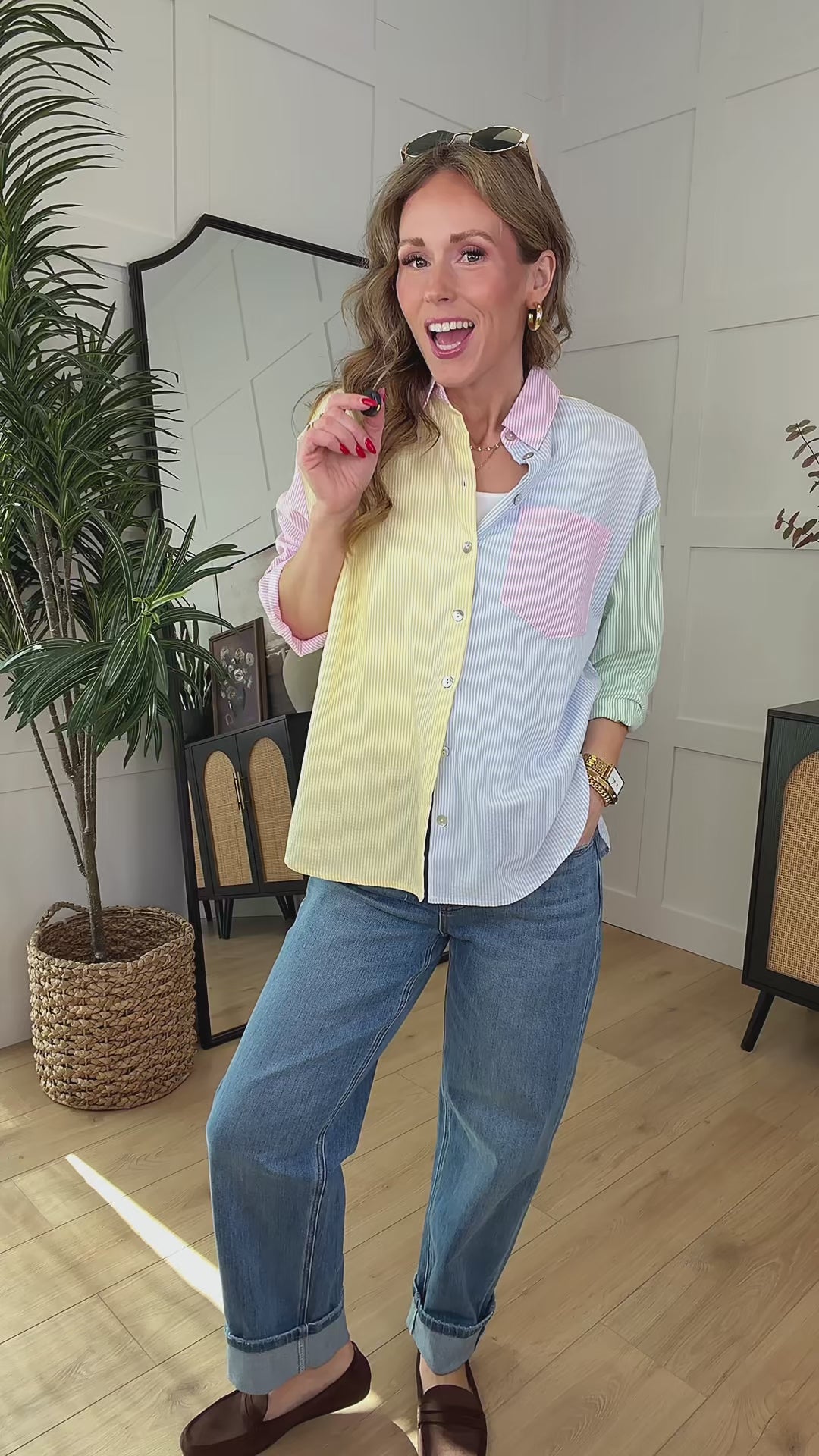 Blue Skies Button Up