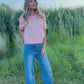 Finch Top in Peach