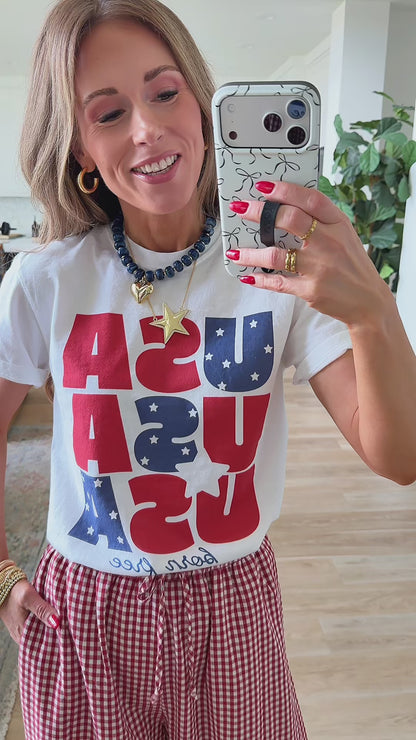 USA Born Free Graphic Tee