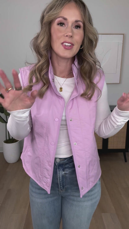 August Vest in Pink - FINAL SALE
