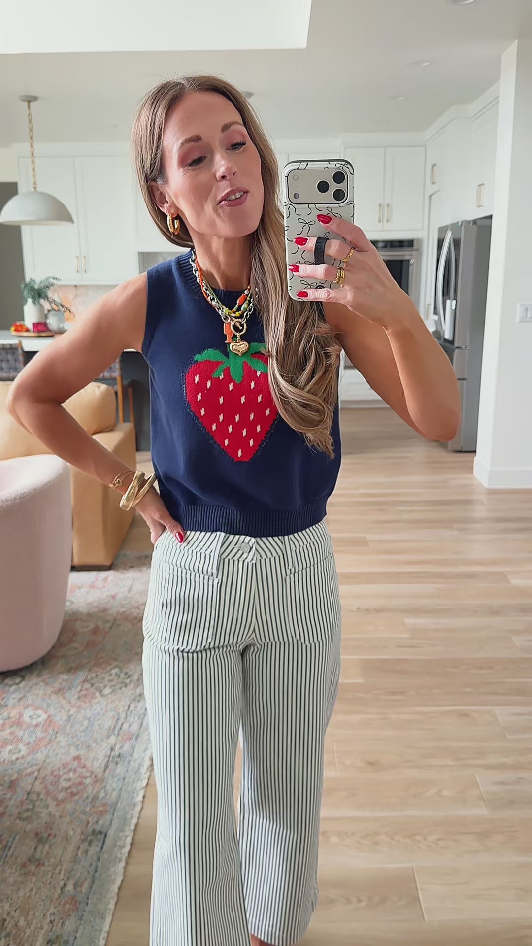 Strawberry Knit Tank