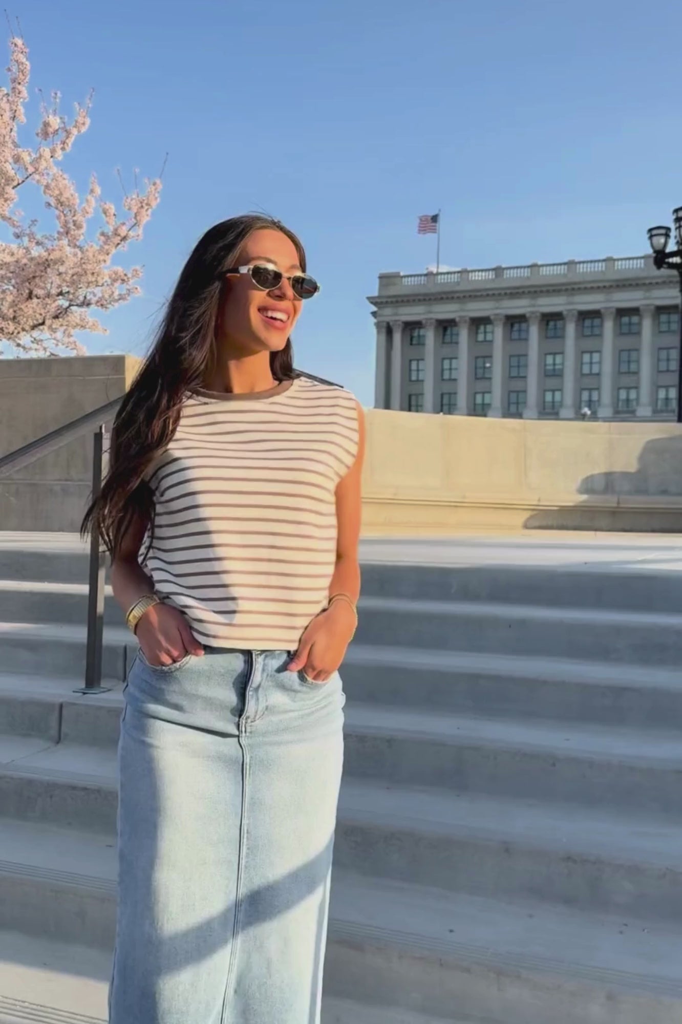 Nia Top in Denim