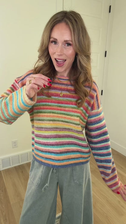 Rainbow Road Sweater