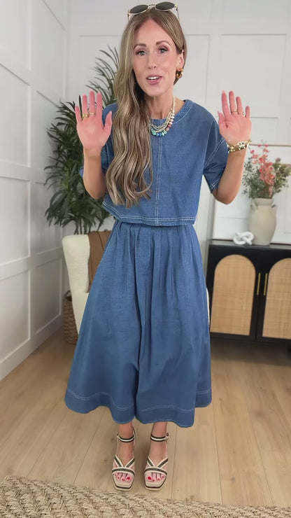 Easy Air Denim Skirt