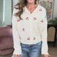 Evanston Cardigan in Cream Cherries