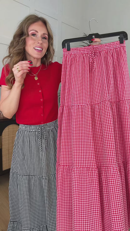 Honeybee Skirt in Raspberry