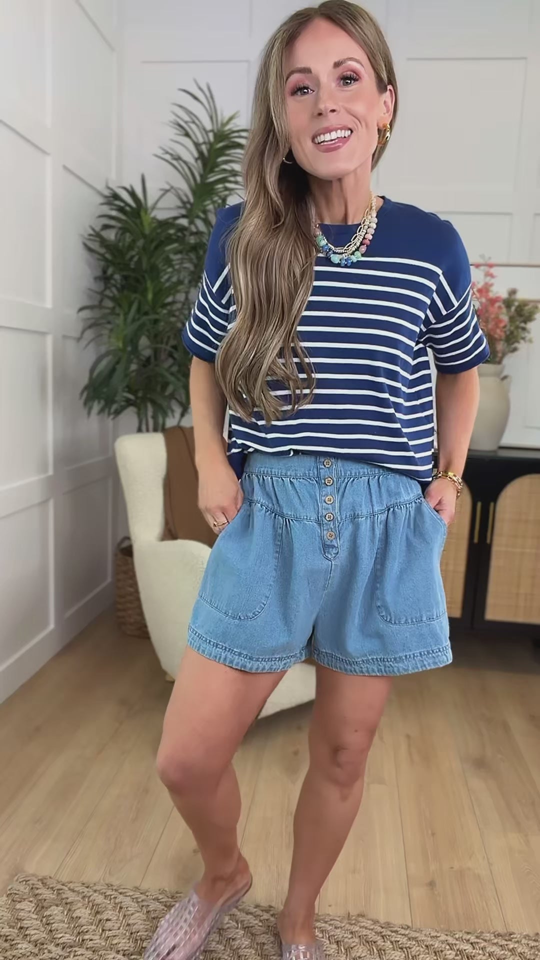 Harper Chambray Shorts