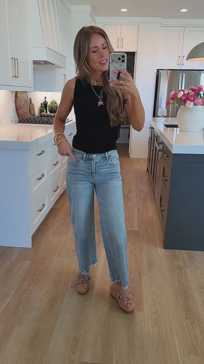 Stella Wide Leg Crop Jeans