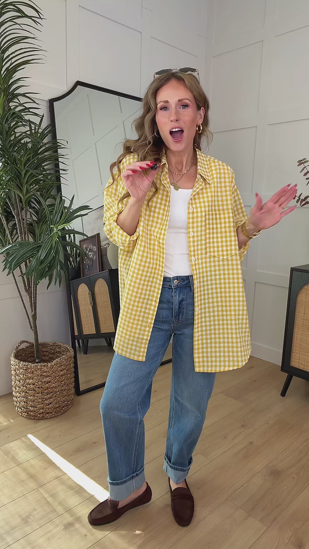 Pomodoro Button Up in Honeycomb