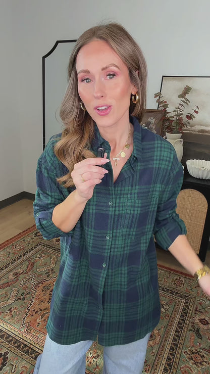 Bonfire Flannel in Hunter