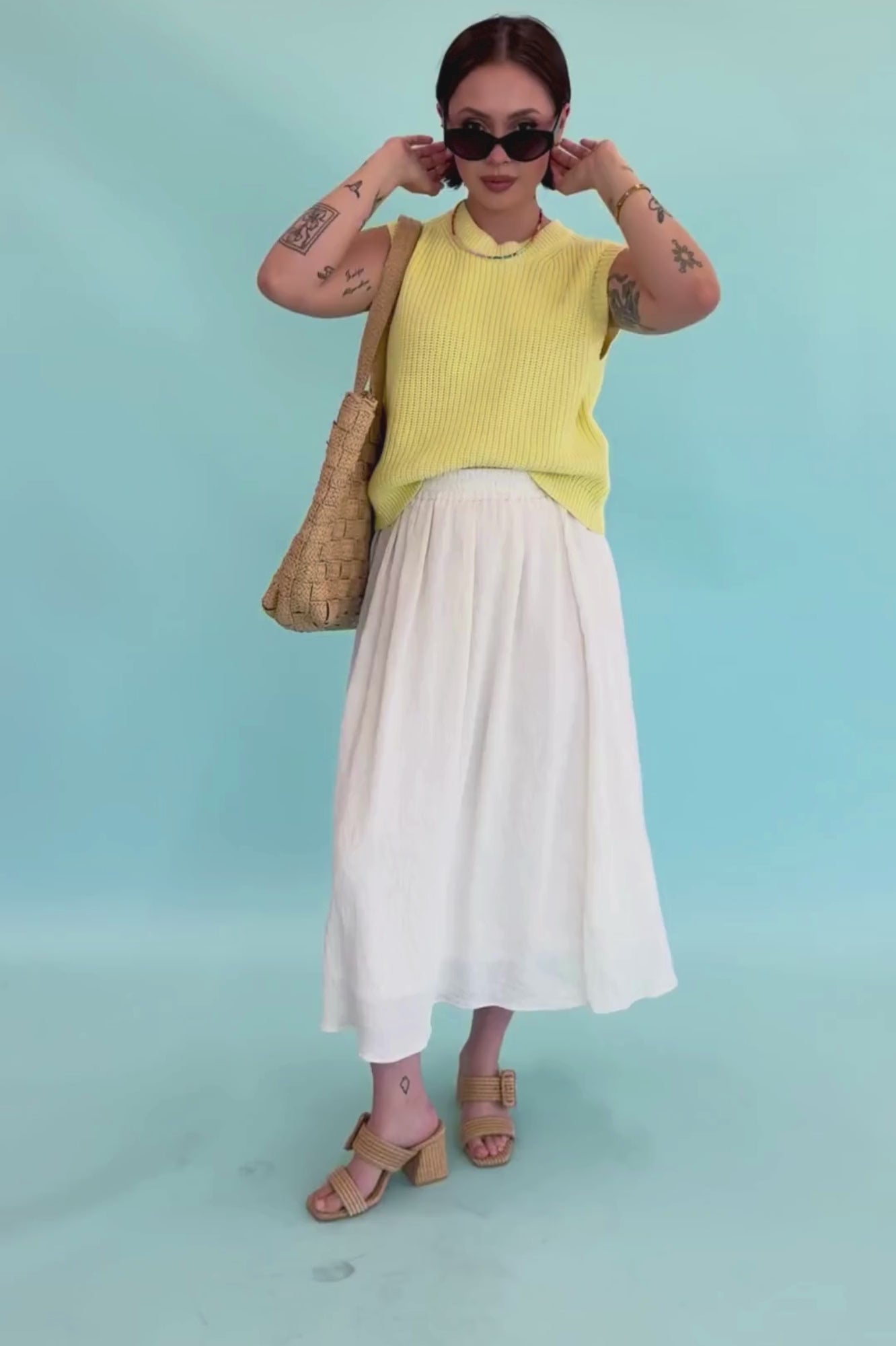 Sable & Sea Skirt in Cream