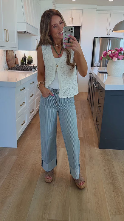 Beach House Wide Leg Crop Jeans
