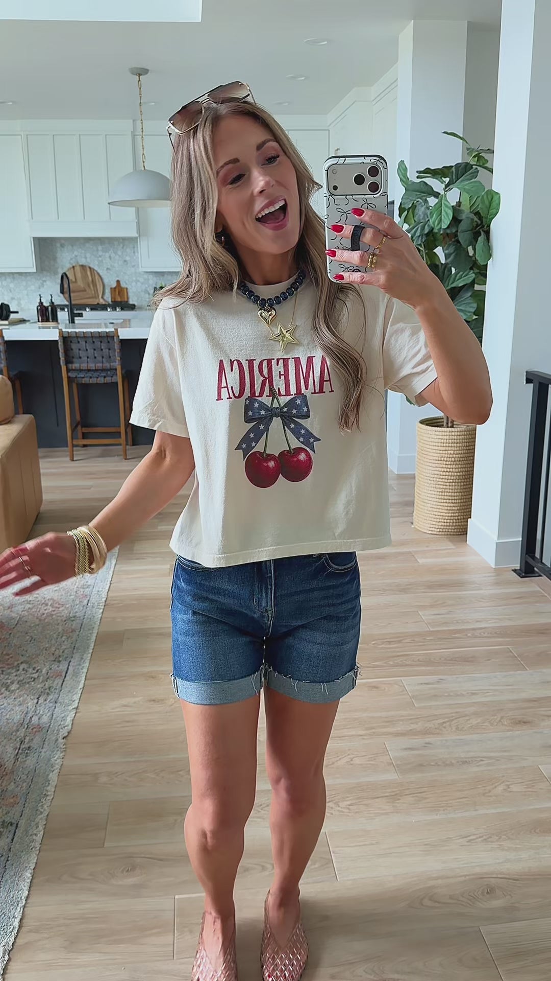American Cherry Boxy Graphic Tee