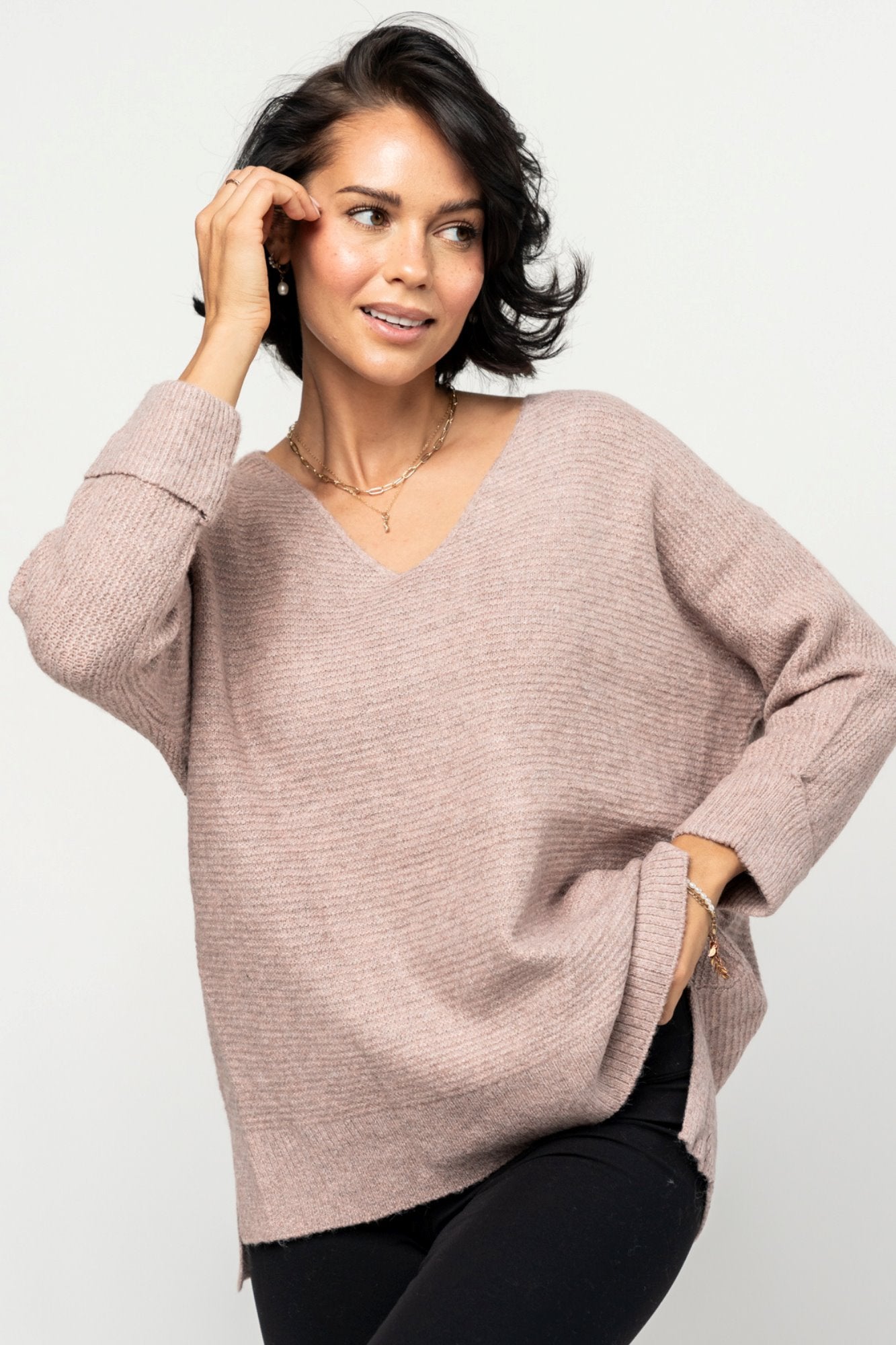 Sullivan Sweater in Rose Holley Girl 