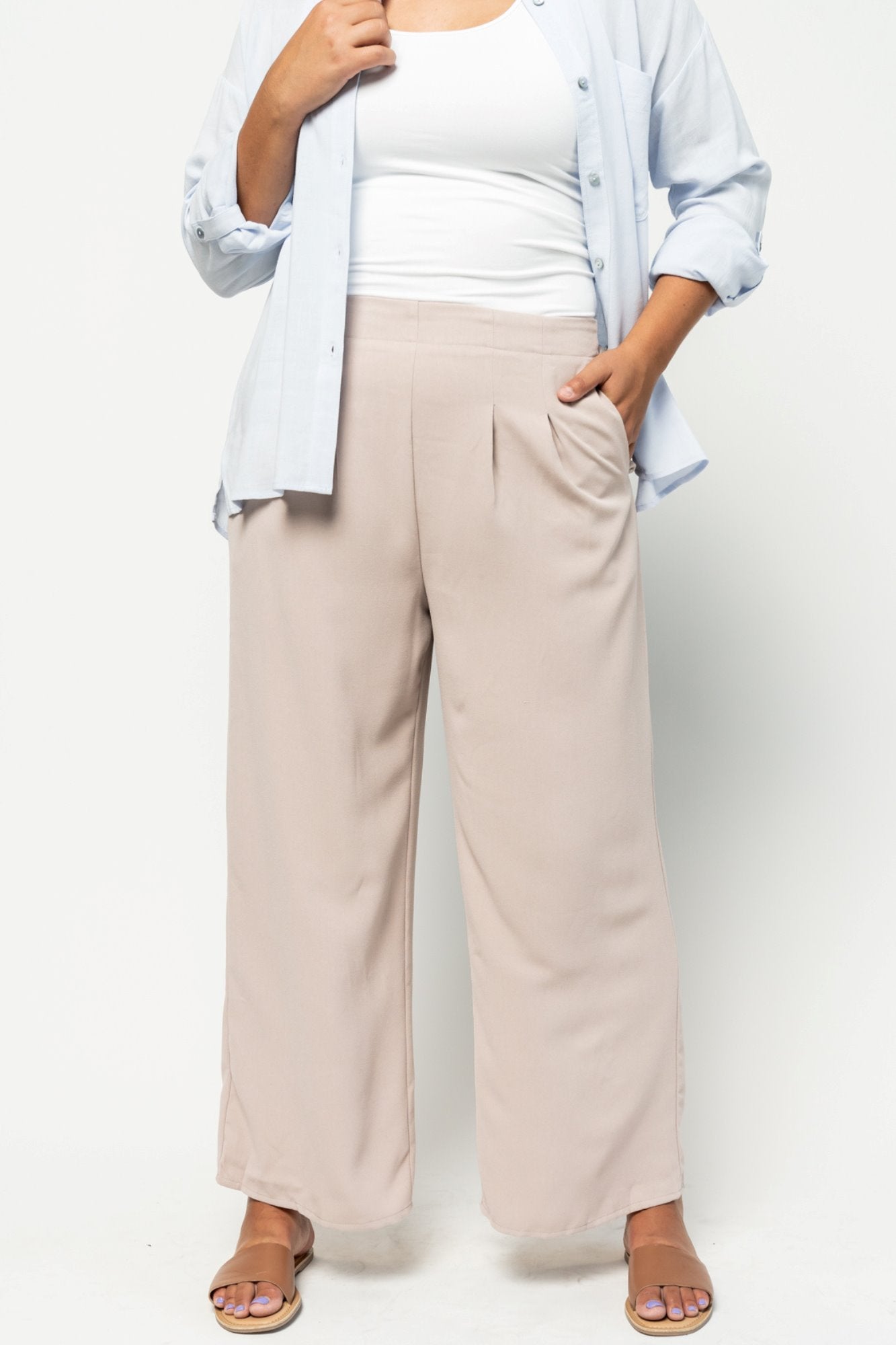 Easton Pant in Taupe (Small-XL) Holley Girl 