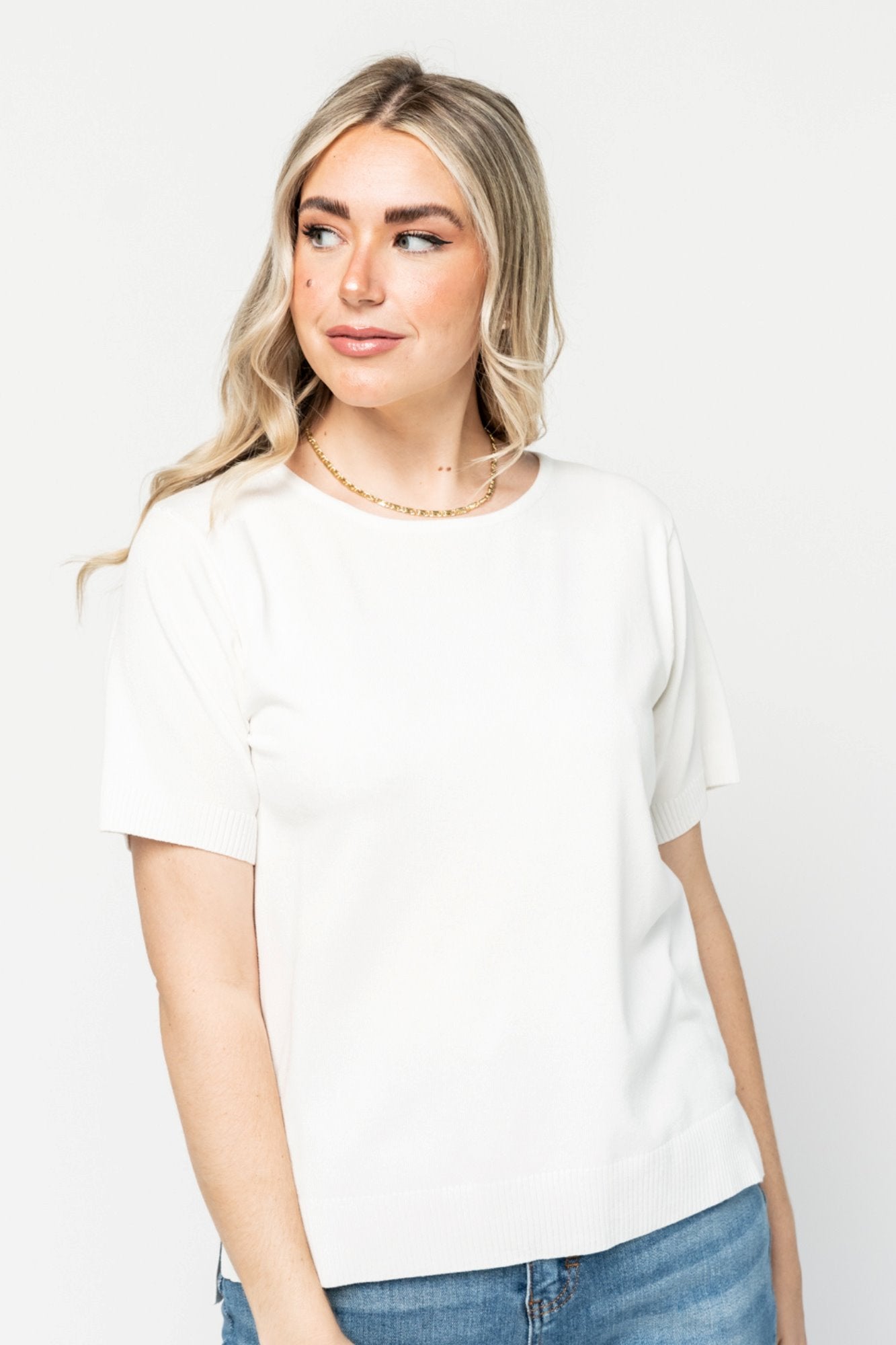 Porter Top in White Holley Girl 