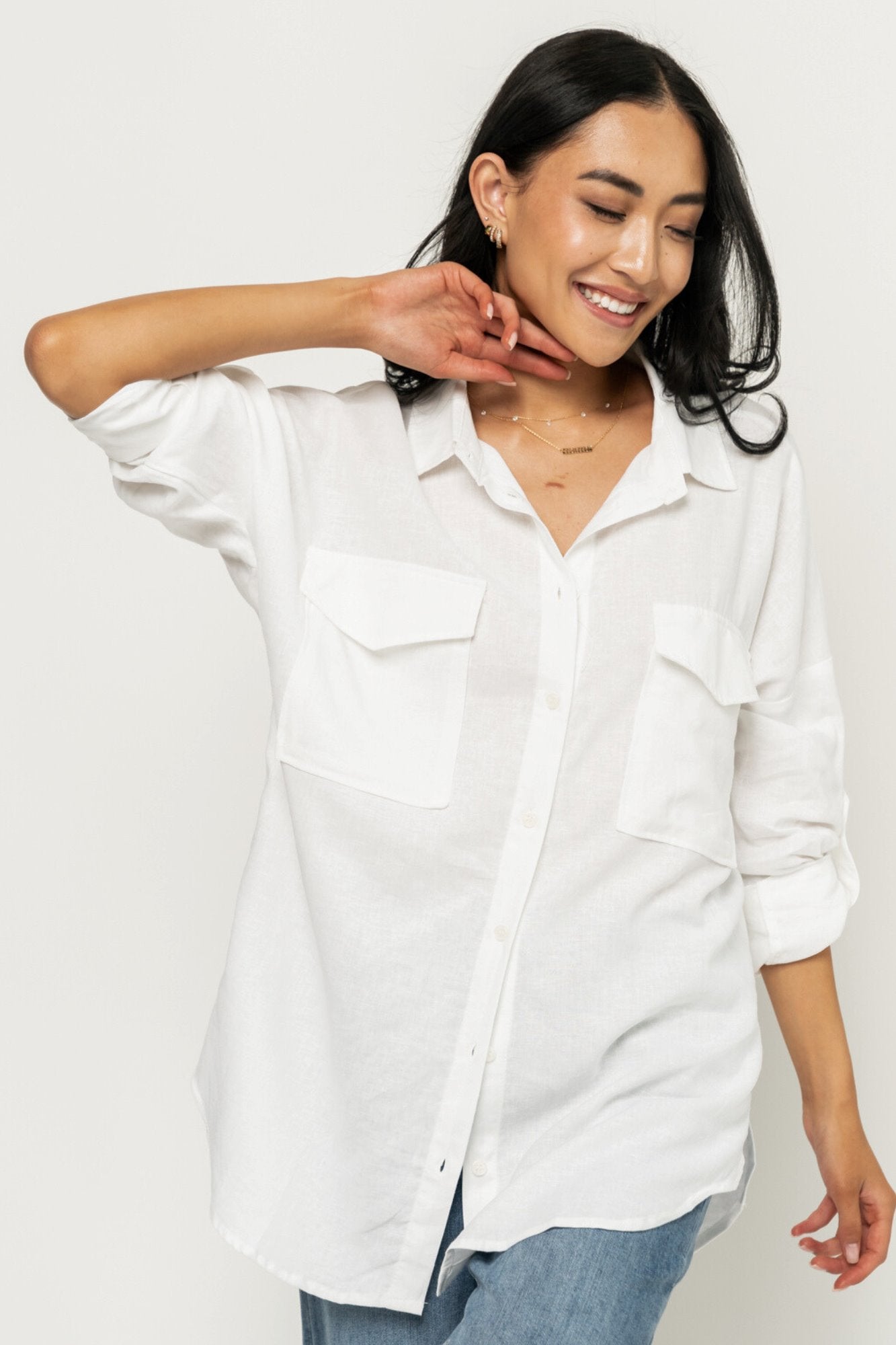 Cleo Top in White Holley Girl 