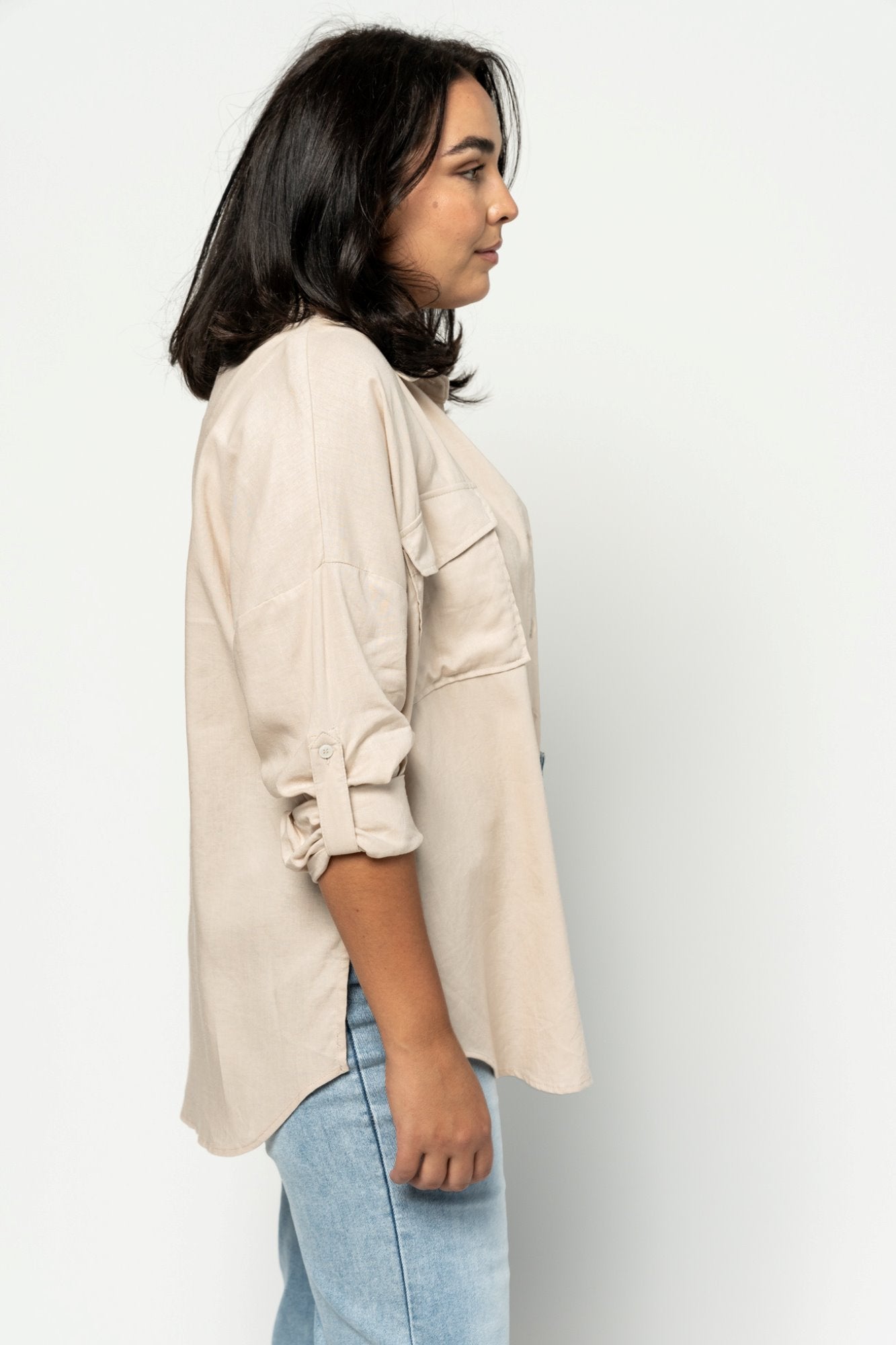 Cleo Top in Khaki Holley Girl 