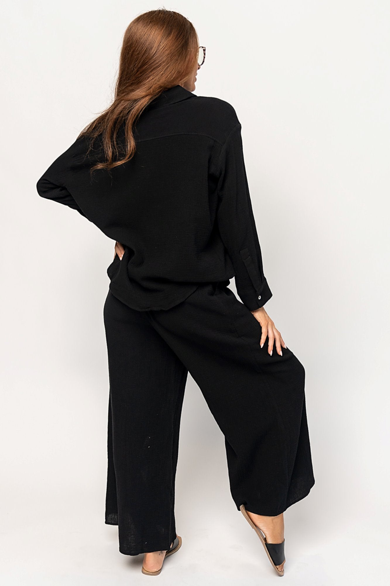 Mallory Pant in Black Holley Girl 