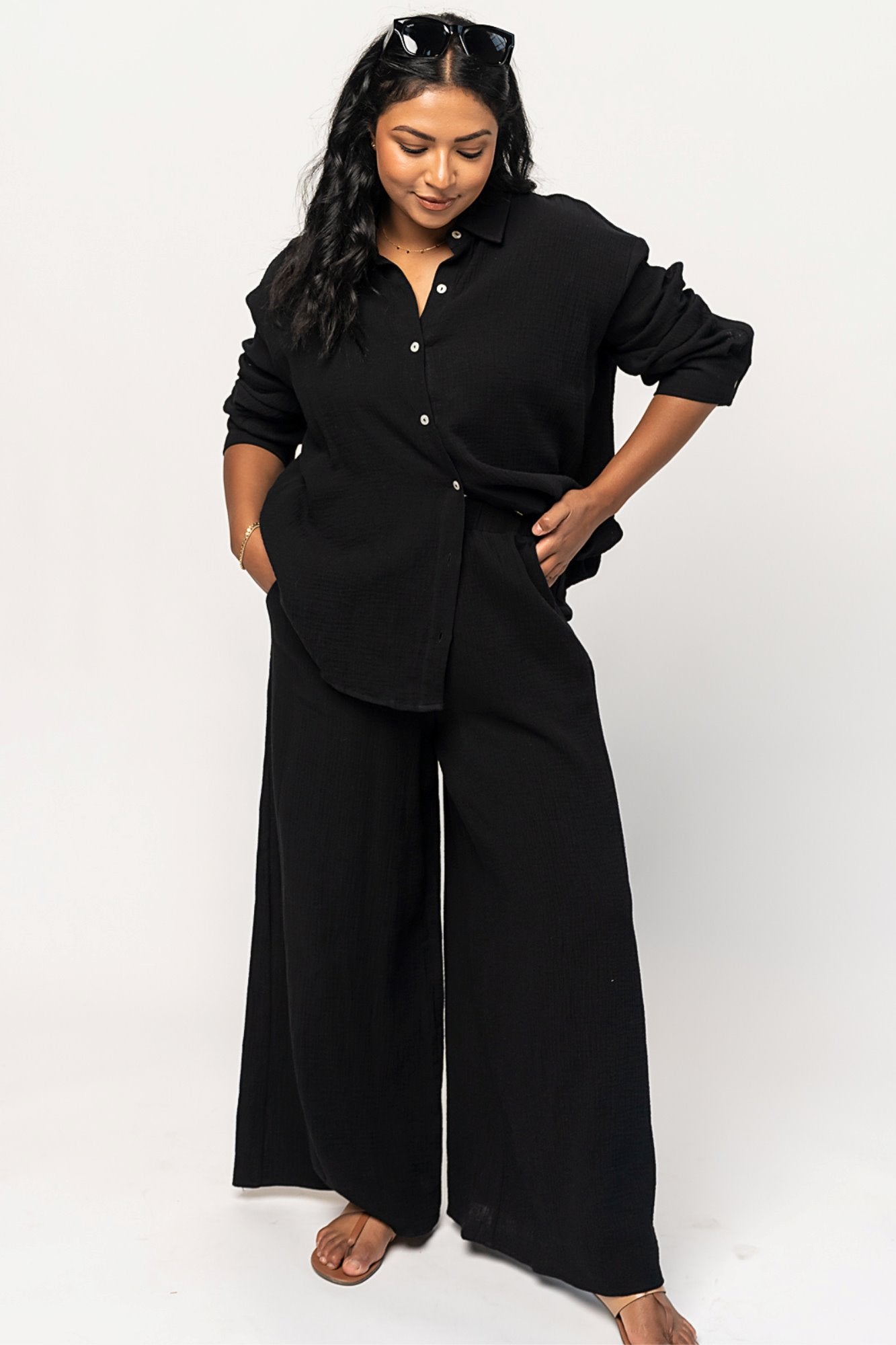 Mallory Pant in Black Holley Girl 