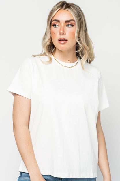 Maddy Tee in White (Small-XL) Holley Girl 