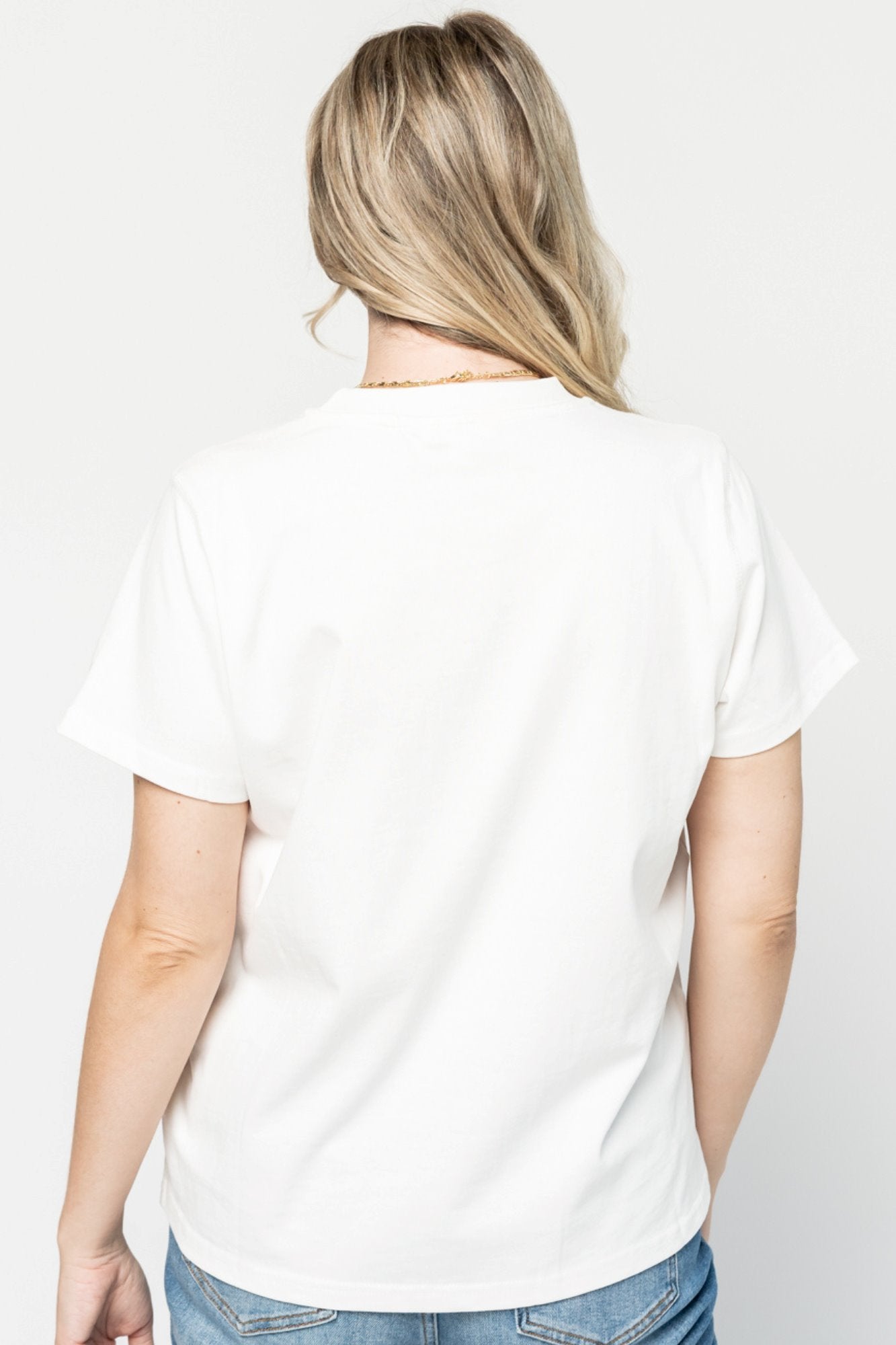 Maddy Tee in White (Small-XL) Holley Girl 